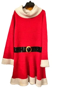 Vestito Maglione Rosso Mrs. Claus Natale XXLStaglia 20 Donna Vacanze Elfo Aiutante - Foto 1 di 8