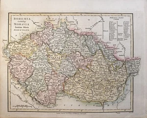 1809 Bohemia Including Moravia Austrian Silesia Original Copperplate Map - Picture 1 of 3