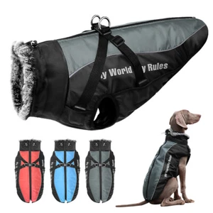 Dog Winter Coat Waterproof Warm Clothes Padded Jacket Vest Large Dogs Reflective - Picture 1 of 15