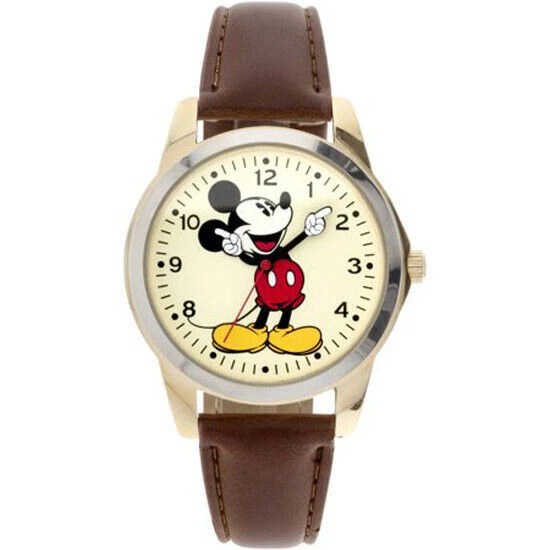 Disney Mickey Mouse Men's Watch MCKAQ16001 415 -Brown Band