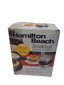 Hamilton Beach Breakfast Sandwich Maker Silver Model 25477 Black - Picture 1 of 3