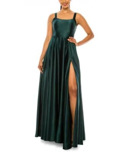 Bee Darlin Women's Long Ball Gown Dress Side Slit Solid Sleeveless A2504 - Picture 1 of 20