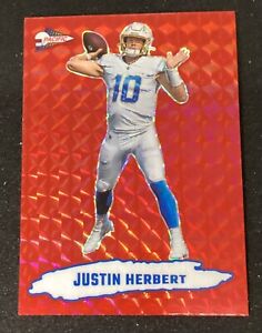 2022 Zenith Justin Herbert Red Prizm Pacific #PAC3 LA Chargers Pacific Retro