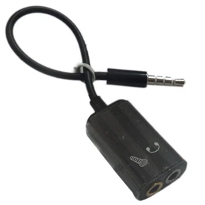3.5mm Audio Headset Mic Y Splitter Cable Adapter Microphone Earphone Splitter - Picture 1 of 4