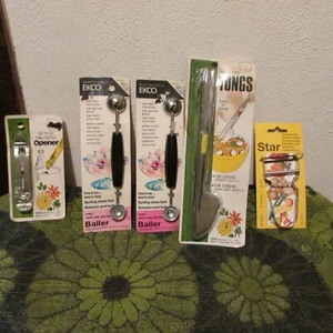 NEW Vintage Kitchen Lot. EKCO, Travco, Star. Opener, Peeler, Baller - Picture 1 of 6