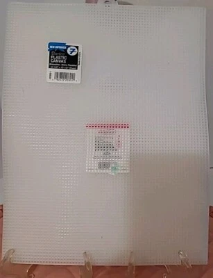 Lot Of 10 Pieces Of 10 1/2" X 13 1/2" Mesh 7 Plastic Canvas Crafting New - Image 1 of 3