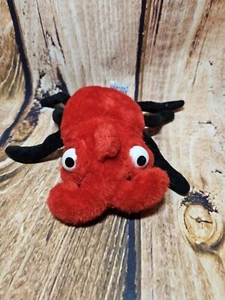 Peluche Escarabajo Vintage - Años 80 - 7" de Largo - Rojo y Negro - Ojos Googly - ¡¡RARO!!! - Imagen 1 de 10