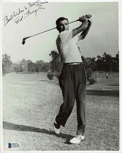 ED FURGOL 1954 US OPEN CHAMPION ORIGINAL FOTO SIGNED HANDSIGNIERT BECKETT BAS - Bild 1 von 1