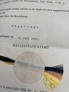 Antique German Patent 1929 The Hacksaw - Imagen 1 de 19