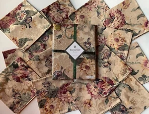 ¡NUEVO! Mantel Waterford Linens Covington Gardens 60x104 BANQUETE 14 SERVILLETAS - Imagen 1 de 14