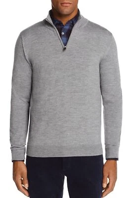 The Men's Store100% Merino Wool 1/2 Zip Mock Neck Sweater Grey Size 2XL 0281 - Image 1 of 2
