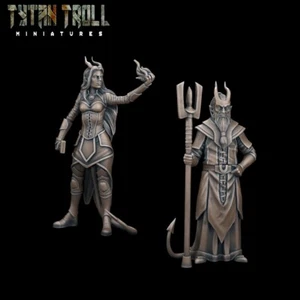 Démon Magicien Miniature Lot Tiefling Figurine pour Ttrpg's Wie D&d 5e Eclaireur - Bild 1 von 13