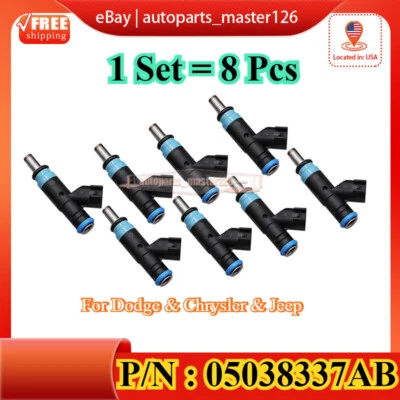 Inyectores de combustible 8 piezas 05038337AB para Dodge Charger Jeep Grand Cherokee 2012-2021 Foto 1 de 4