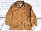 New Mens LL BEAN Brown Corduroy Button Chore Barn Coat Jacket XL