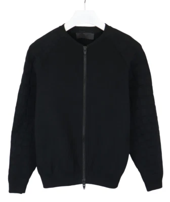 Chaqueta Alexander Wang x H&M Hombre Pequeña Bombardero Cremallera Elastizada Negra Foto 1 de 4
