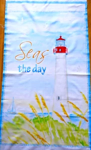 Pannello Tessuto Cotone Luci Porto Mari Il Giorno Stampe Wilmington 23,5x44" Pretagliato - Foto 1 di 1