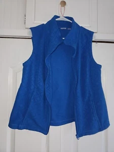 Laura Scott Damenweste blau ärmellos mit durchgehendem Reißverschluss Größe Medium mit Taschen - Bild 1 von 8