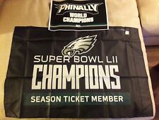 Philadelphia Eagles Super Bowl Season Ticket Holder Flag banner + Phinally sign