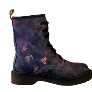 GLOBALWIN Boots Women's Size 5.5 Military Combat Grey Floral Print - Picture 1 of 5