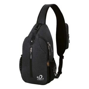 Crossbody Sling Backpack Sling Bag Travel Hiking Chest Bag Daypack (Black) - Picture 1 of 6