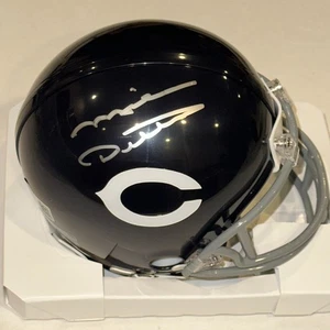 MIKE DITKA Signed Chicago BEARS THROWBACK VSR4 Mini-helmet Beckett w/ HOF Insc - Picture 1 of 4