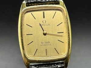 *N MINT +++* Vintage OMEGA De Ville Cal.1350 Push Crown Gold Women 24mm QZ Watch - Picture 1 of 14