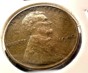 1940 P Lincoln Wheat Cent Woody Wood Toning US 1 Penny Copper Coin Vintage WW-II - Picture 1 of 9