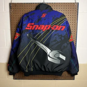 Vintage Snap On Tools Jacket Mens XL Black 80s 90s Wrench Racing USA Workwear - Picture 1 of 14