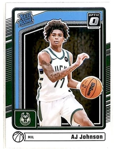 2024-25 Optic Rated Rookie AJ Johnson RC Milwaukee Bucks #277 - Picture 1 of 2