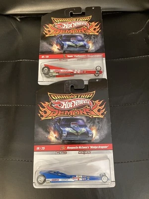 Hot Wheels Drag Strip Demons Snake & Mongoose Wedge Dragsters Real Riders - Image 1 of 4