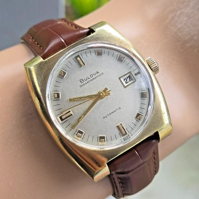 Vintage BULOVA OCEANOGRAPHER Men's automatic watch 11BLACD date swiss 1968 - Image 1 of 4