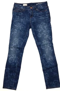 Gap 1969 Damen Jeans blau Always Skinny Hose Blumenmuster Print Größe 25 - Bild 1 von 12