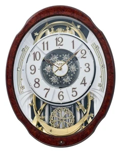 Rhythm Clocks "Woodgrain Marvelous" Magic Motion Clock - Bild 1 von 7