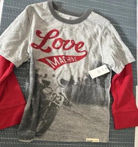 2 NWT Long Sleeve GAP Shirt For Boys Size 4 T - Picture 1 of 4