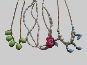3 Lot Necklaces Women Statement Necklace Mixed Beaded Boho Style 18/21" - Picture 1 of 5