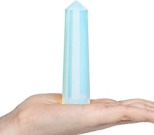 Großer Kristall Turm Stab, Opalit Punkte Stab Obelisk  - Bild 1 von 7