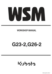 Kubota G23-2 G26-2 Manual de servicio | CD O USB - Imagen 1 de 8