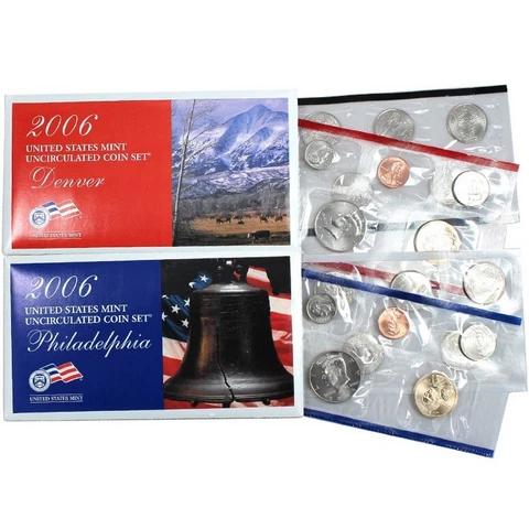 2006 P & D US Mint Set United States Original Government Packaging Box Cello Cover