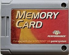 Performance Memory Card For Nintendo 64 Model P-302 N64 FREE SHIPPING 🇨🇦