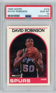 Graded 1989 Hoops David Robinson #310 Rookie RC Basketball Card PSA 10 Gem Mint - Picture 1 of 2