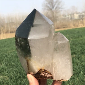 3,21 Pfund natürlicher Geist Obelisk Quarz Kristall Phantom Doppelpunkt Turm XA5747 - Bild 1 von 22