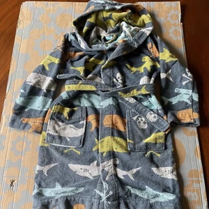 John Lewis Little homes Terry Towelling Bathrobe Cotton Dressing Gown 7-8 Yrs - Picture 1 of 5
