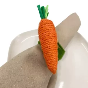 Ashland Celebrate It Carrot Easter Napkin Rings - Set of 4 - Picture 1 of 3
