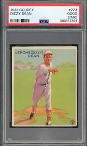 1933 Goudey Jerome (Dizzy) Dean #223 RC PSA 2 (MK) - Picture 1 of 2
