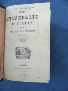 MAGGIORI-DELL'ITINERARIO D'ITALIA E SUE PIU' NOTABILI CURIOSITA'.....ANCONA 1832 - Imagen 1 de 6