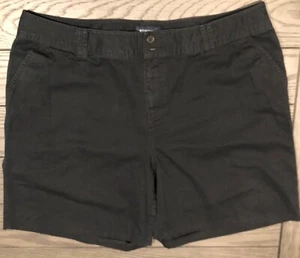 Vintage Y2K schwarze Baumwollshorts mit 4 Taschen und Gürtelschlaufen Sonoma Lebensstil Frau 18W - Bild 1 von 6