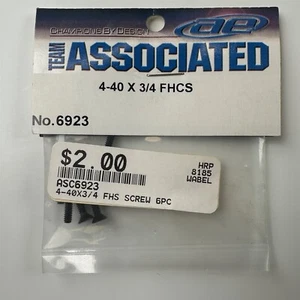 Team Associated 6923 4-40 x 3/4 Flat Head Socket Screw (6 pcs) NEW - Picture 1 of 2