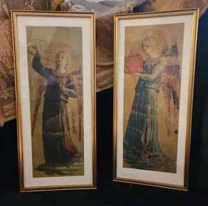 Vintage set of 4 Tabernacle Angel Prints Framed in Gold Tone Frames - Picture 1 of 10