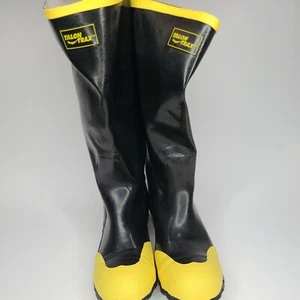 Grainger Talon Trax Gummistiefel schwarz & gelb 16" Stahlkappe Herren Größe 10 - Bild 1 von 9