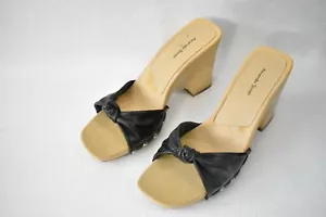 Scarpe Amanda sandali neri tacco a zeppa taglia 8,5 donna nuove - Foto 1 di 8
